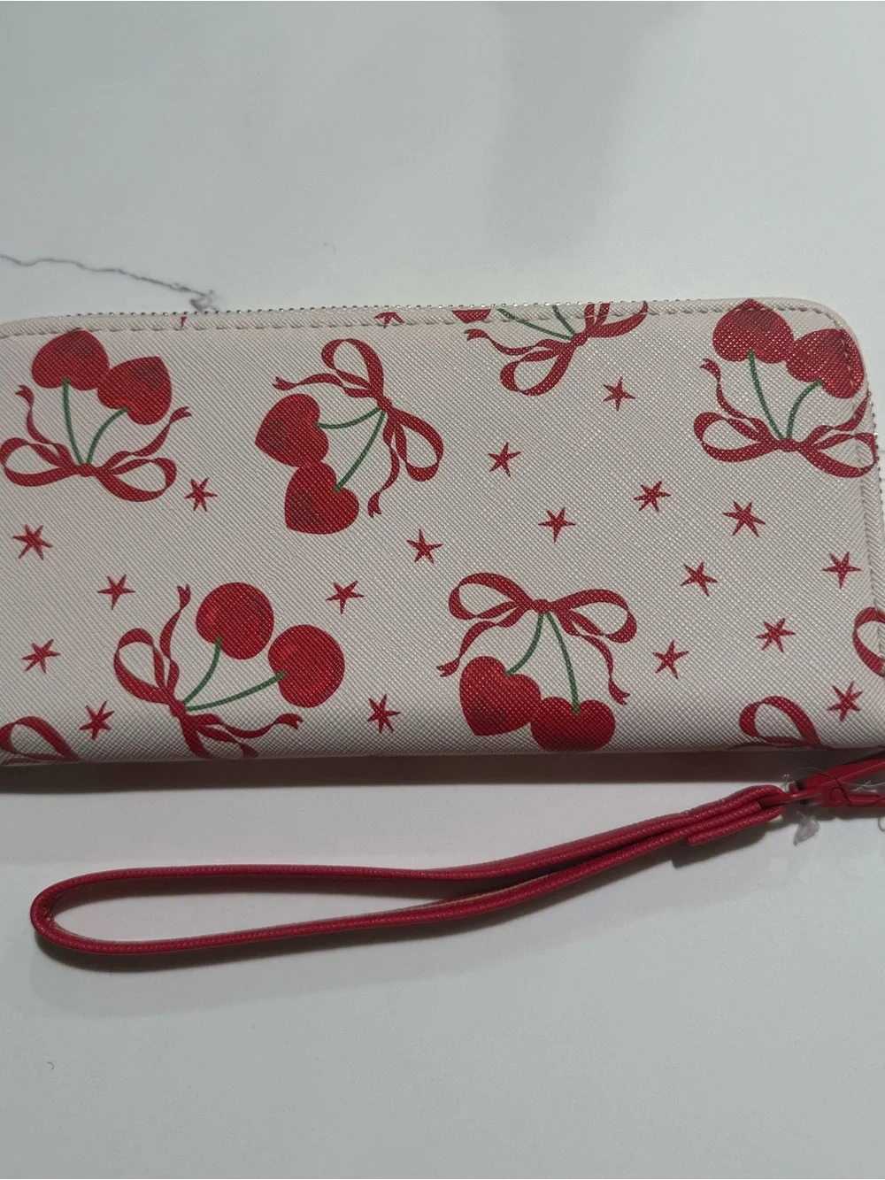 ALDO Cherry Print Zip AroundALDO Cherry Print Zip Around Wallet with Wrist Strap
